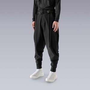 NOSUCISM Zen Techwear Pleated Pants in Black